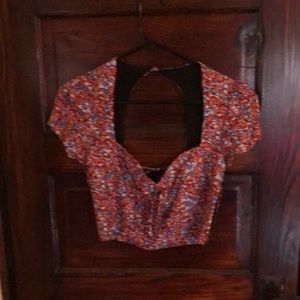 Forever 21 flower crop top